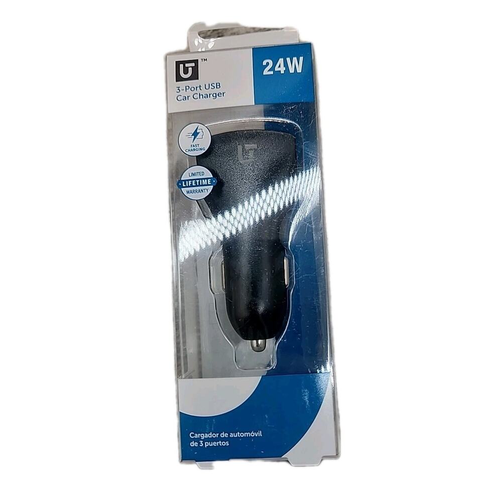Utilitech #5061800 24W 3-Port Car Charger [89]